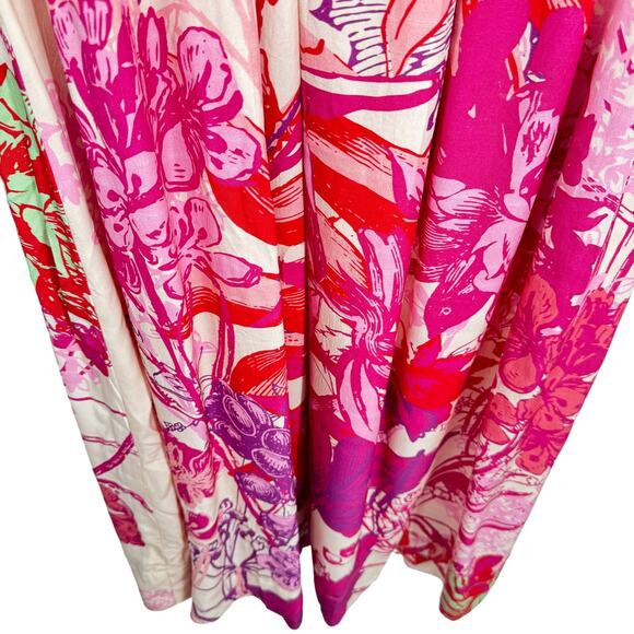 Roopa Pemmaraju The Peela‎ Silk V-Neckline Maxi Gown Dress Multicolor Size Small - Picture 7 of 16